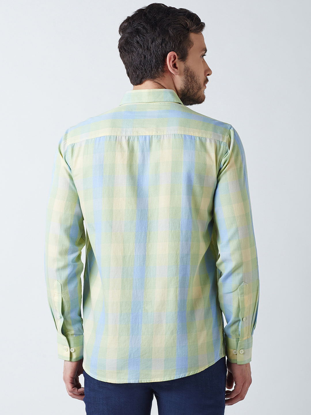 Green Checked Casual Shirt - Men Shirts