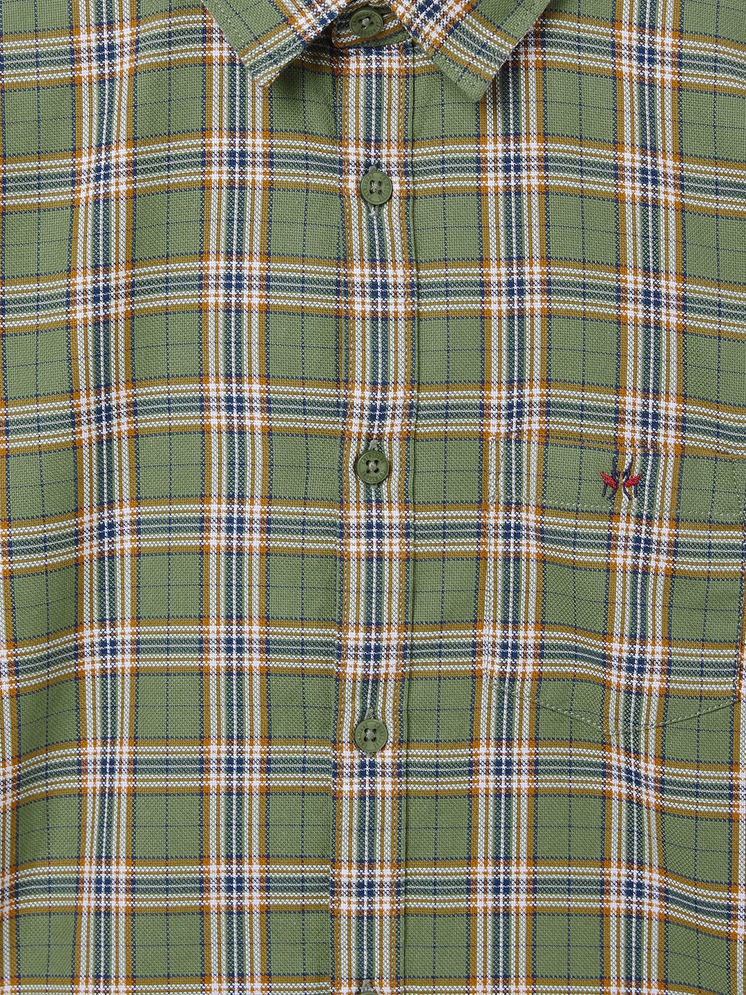 Green Checked Full Sleeves Shirt - Boys Shirts