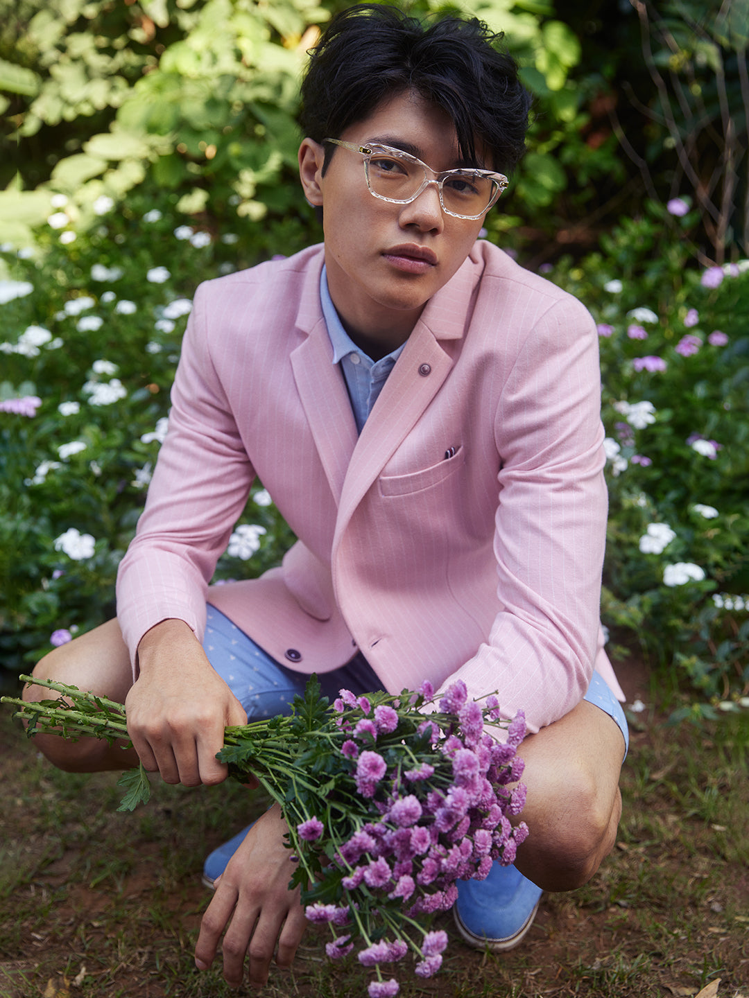  Pink Pin-Stripe Blazer