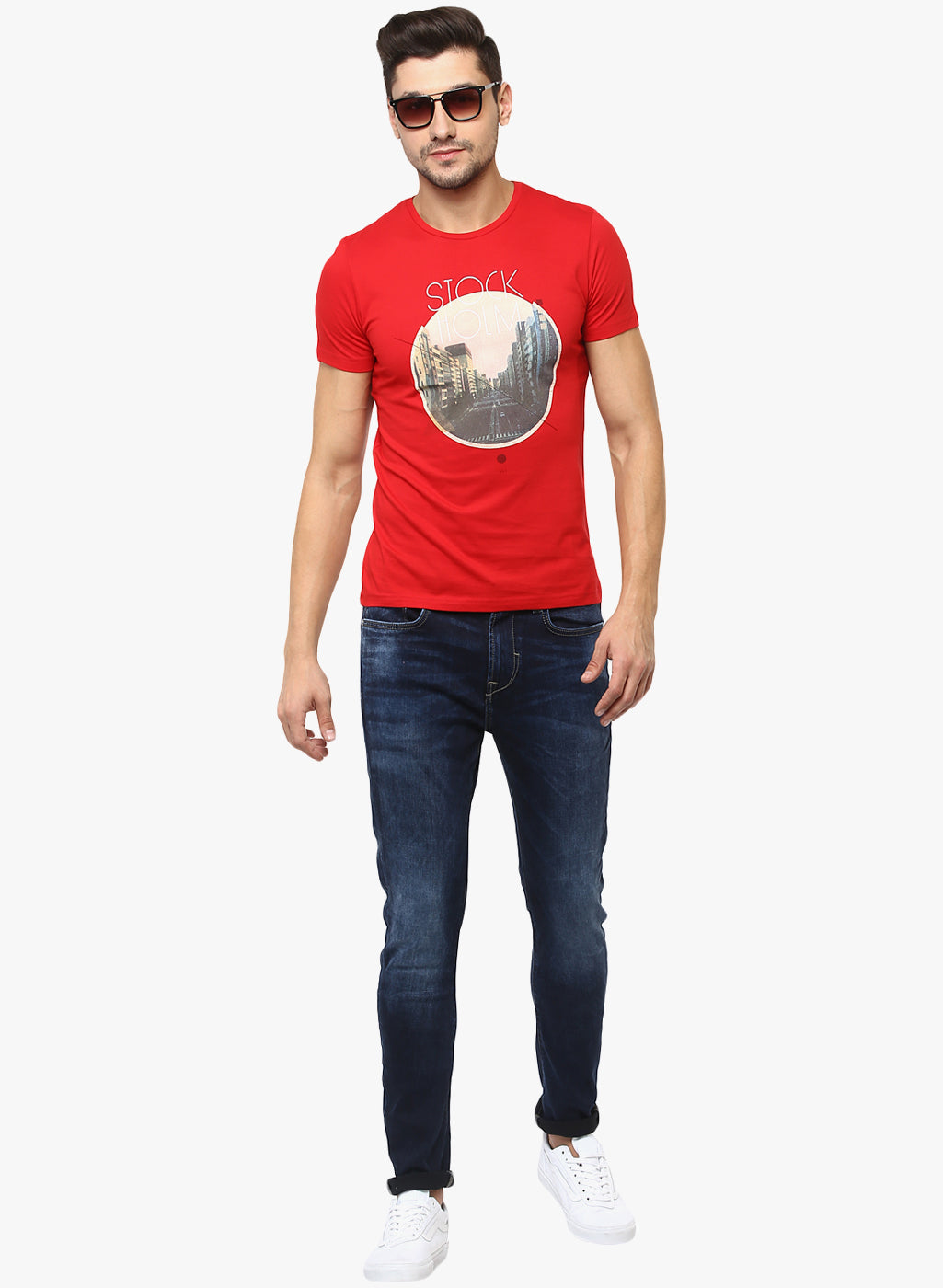 Red Graphic Printed T-Shirt - Men T-Shirts