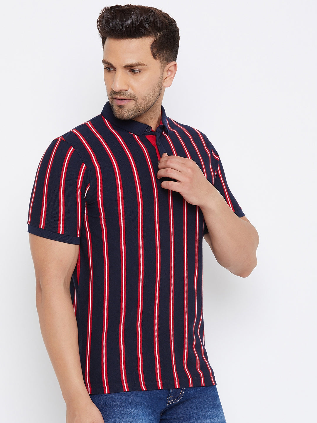 Blue Striped T-shirt - Men T-Shirts