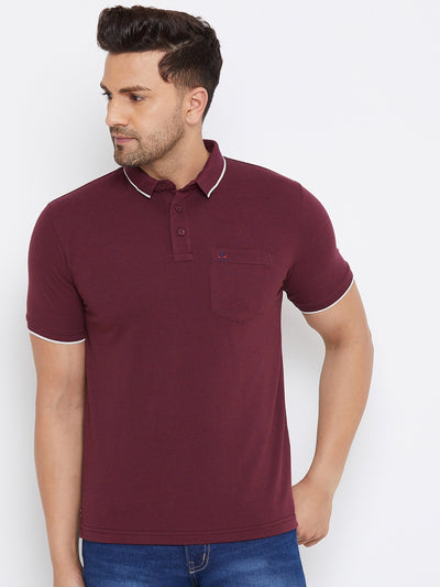 Maroon T-shirt - Men T-Shirts