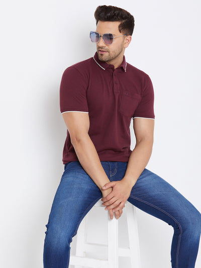 Maroon T-shirt - Men T-Shirts