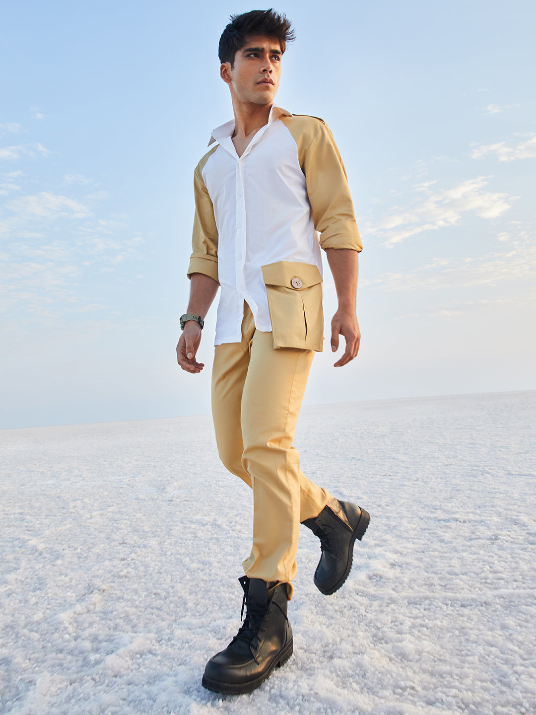 Nikhil Thampi Safari Shirt - Men Shirts