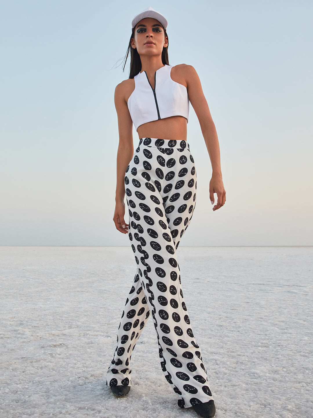 Nikhil Thampi Polka Dotted Parallel Trousers - Women Trousers