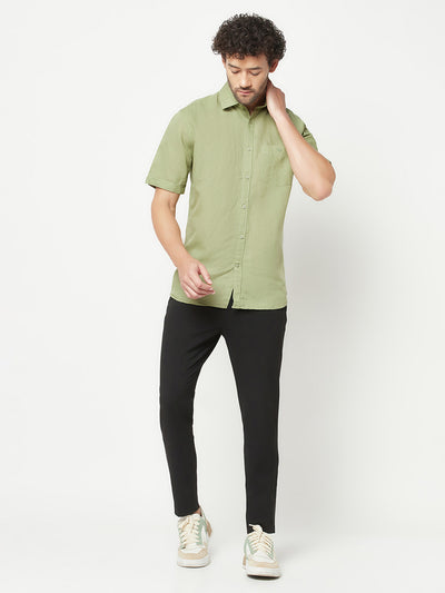 Green Linen Shirt 