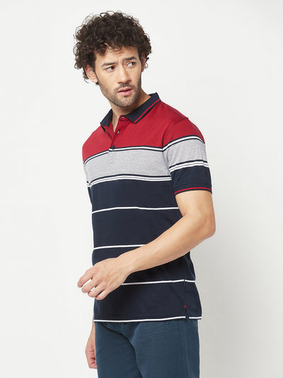 Striped Red Polo T-Shirt