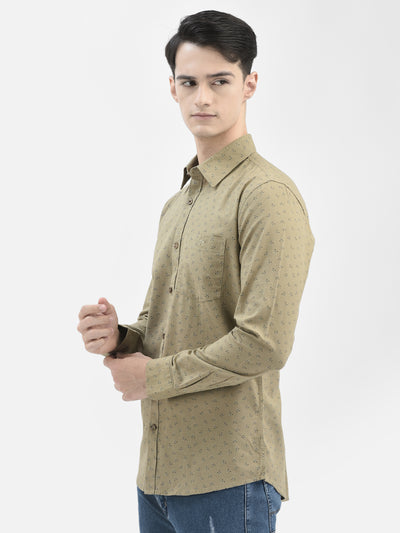 Olive Floral Shirt