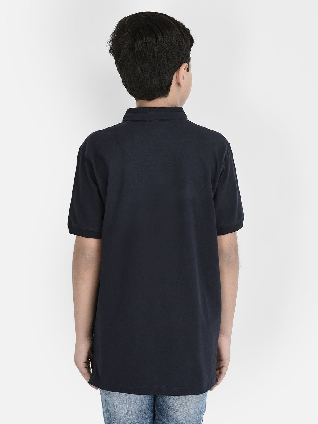  Navy Blue Printed T-shirt