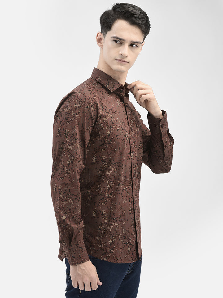 Brown Printed Shirt