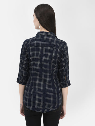 Tartan Checked Navy Shirt