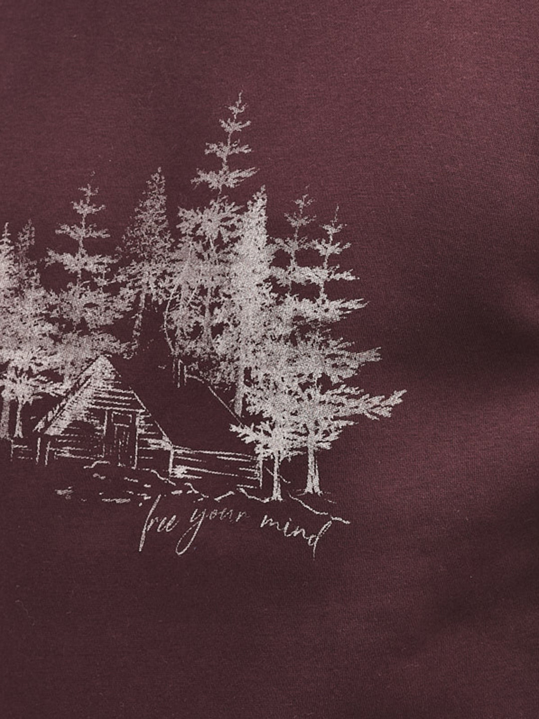 Wine Printed Sweatshirt.