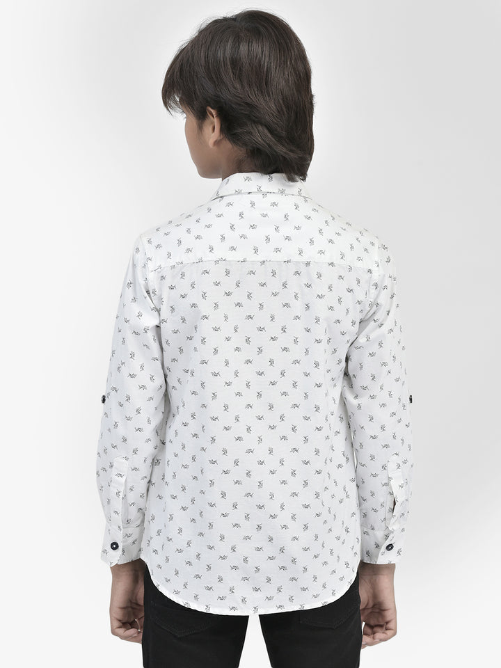 White Printed Shirt