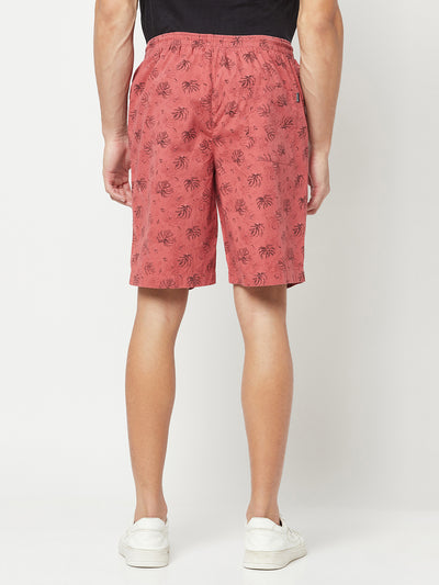 Red Floral Lounge Shorts