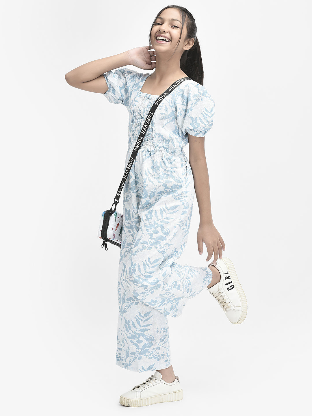  Blue Floral Jumpsuit