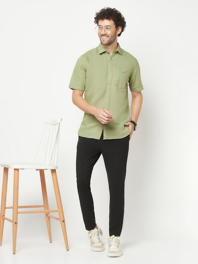 Green Linen Shirt 
