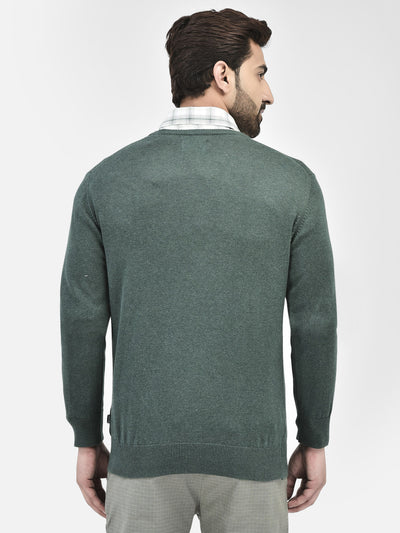 Green Plain Sweaters.