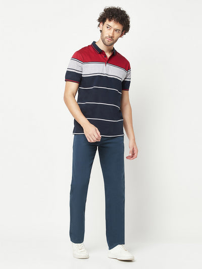 Striped Red Polo T-Shirt