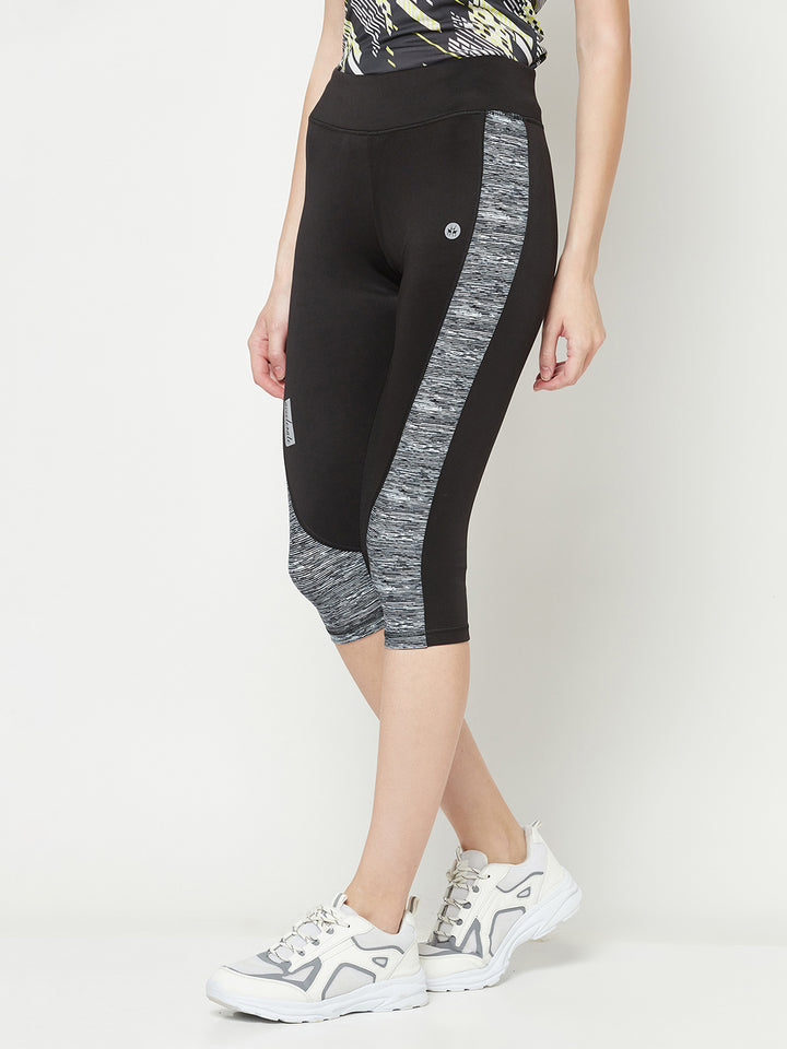 Black High Waist Capri Tights