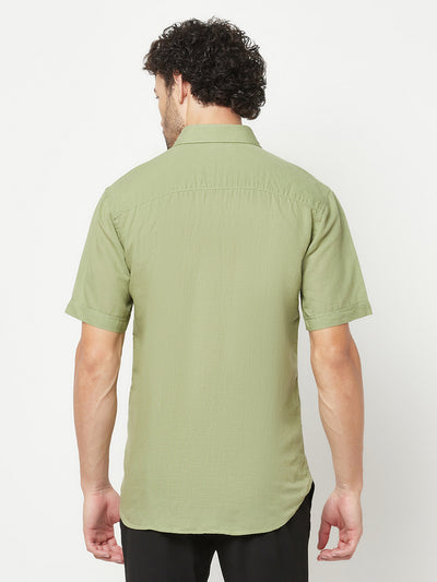 Green Linen Shirt 