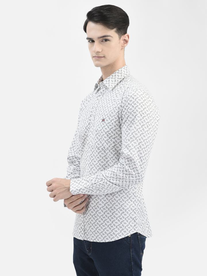 White Printed Shirt