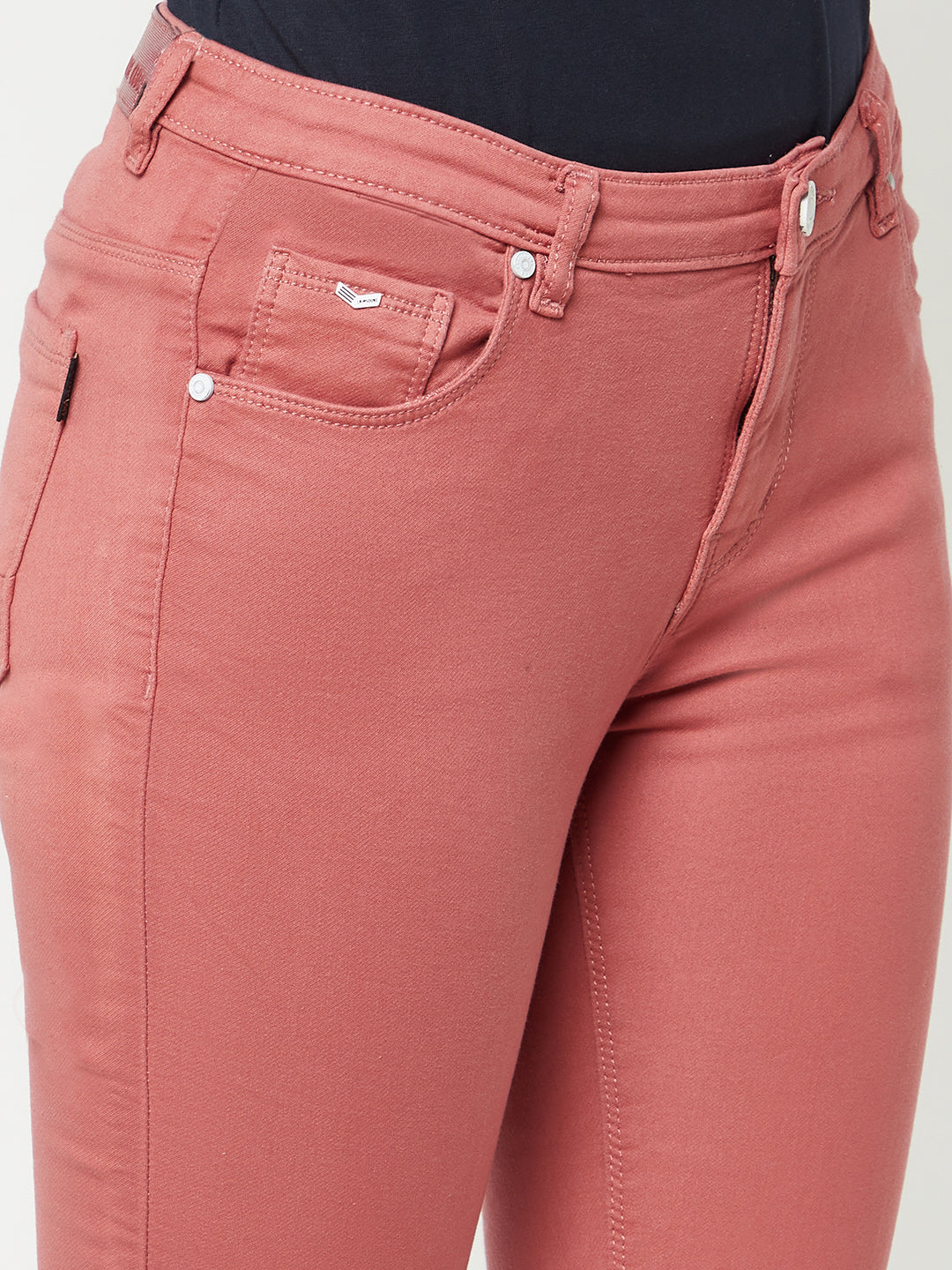  Pink Skinny Ankle Length Jeans