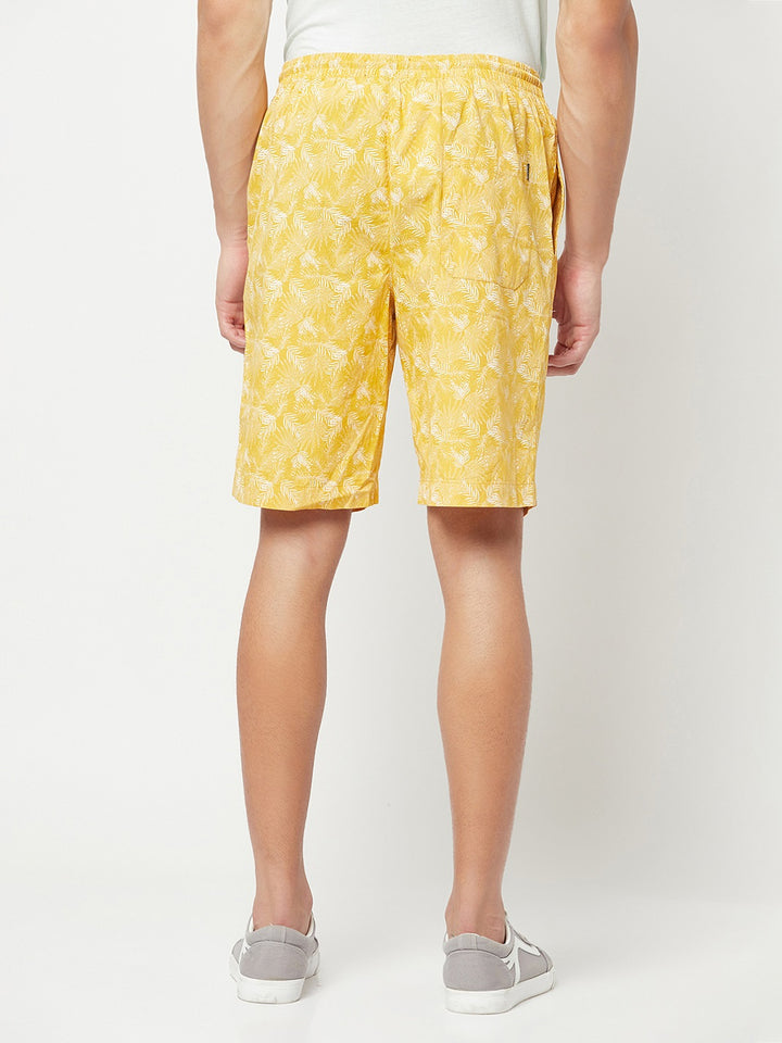 Yellow Floral Lounge Shorts