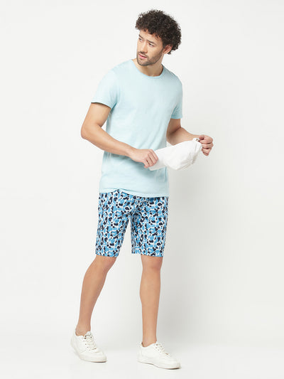 Blue Camouflage Lounge Shorts