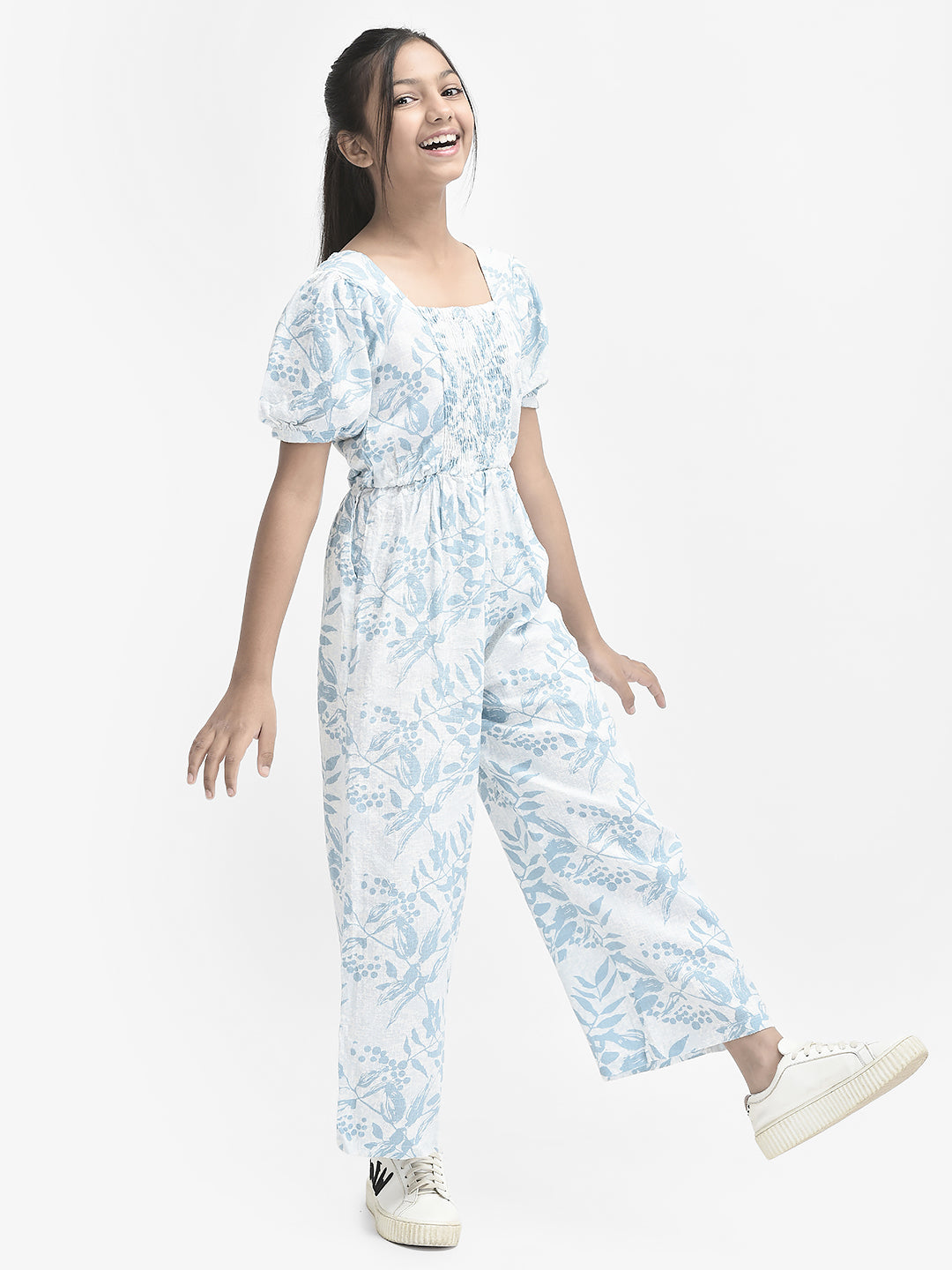  Blue Floral Jumpsuit