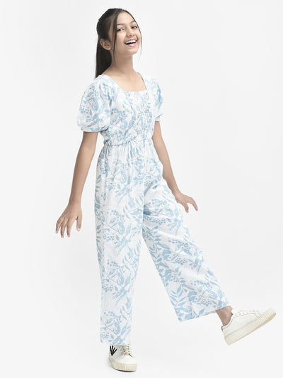  Blue Floral Jumpsuit