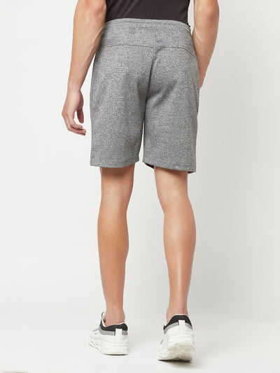 Grey Melange Athleisure Shorts