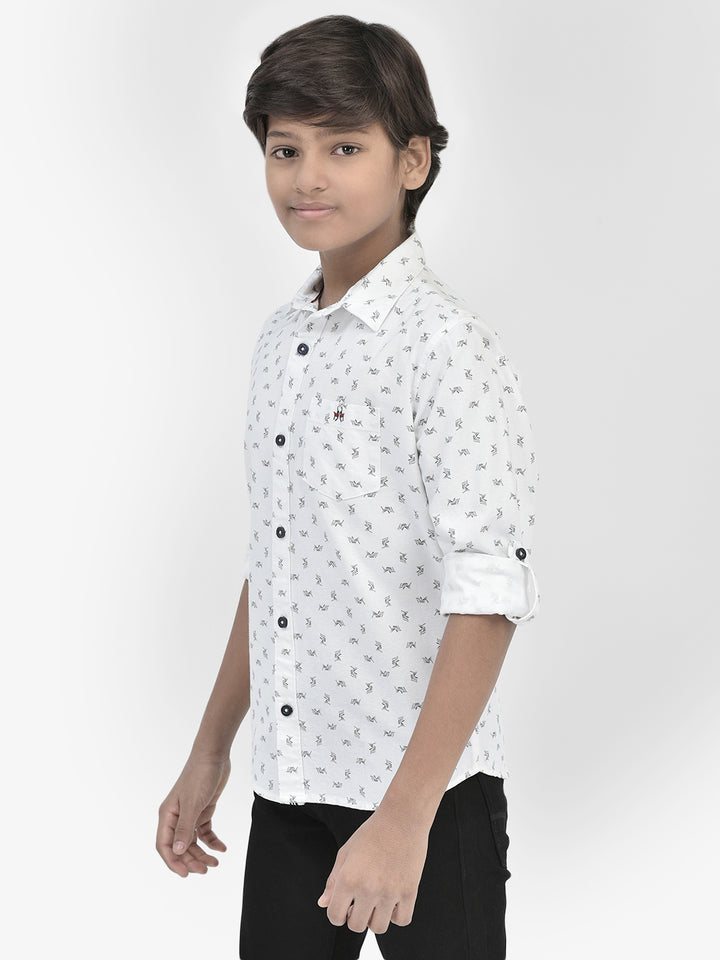 White Printed Shirt