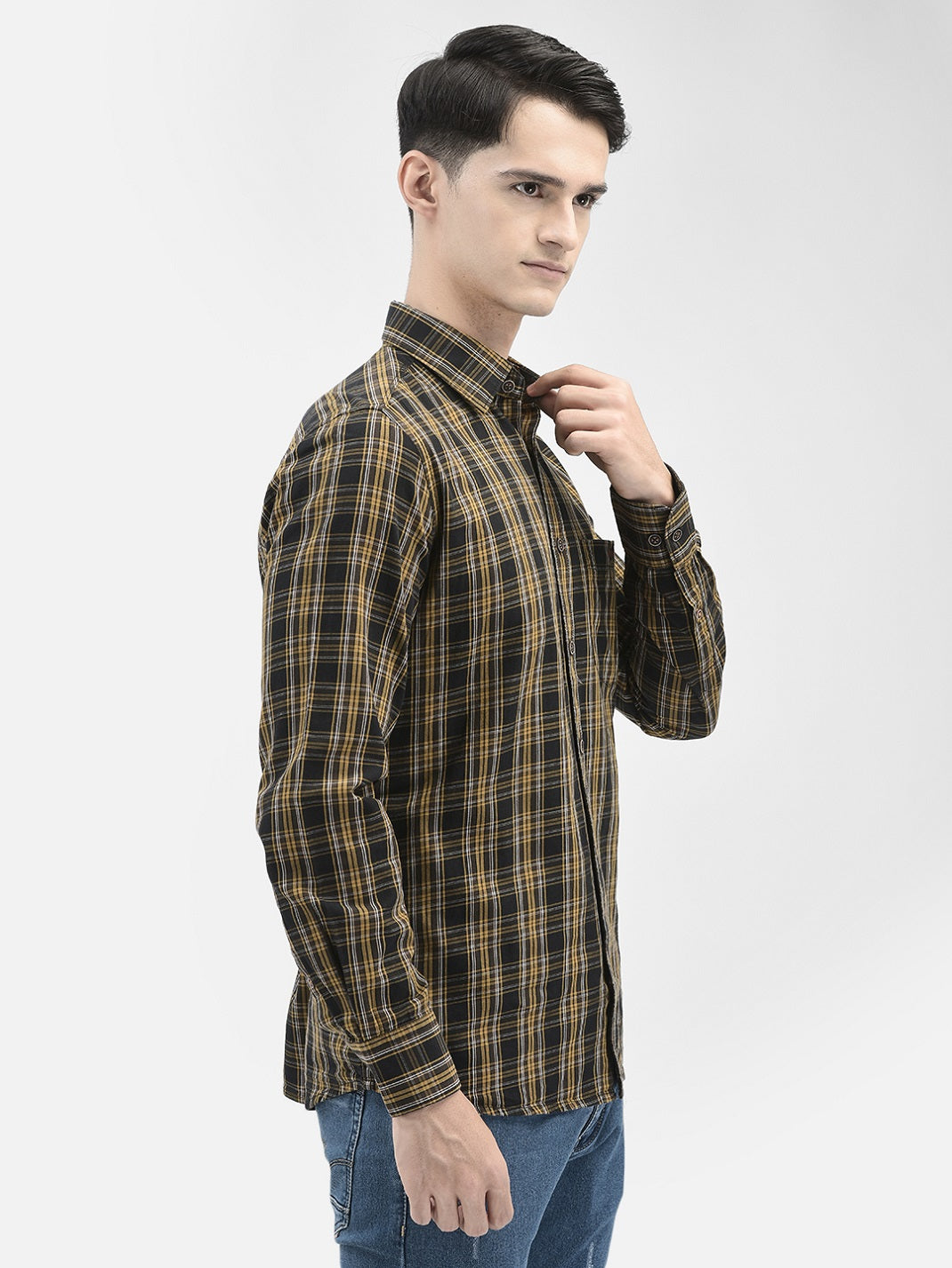 Crimsoune Club Mustard Checked Shirt