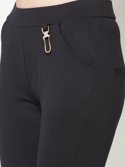 Navy Blue Slim Trousers