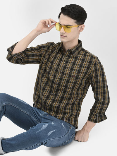 Crimsoune Club Mustard Checked Shirt