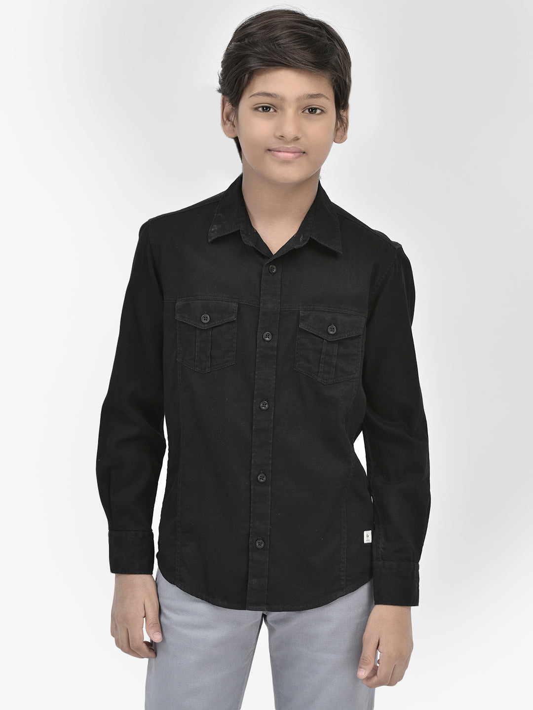 Black Double Pocket Shirt