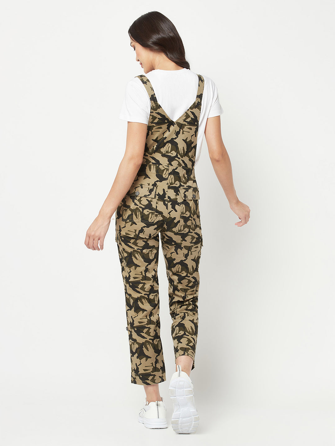  Olive Camouflage Straight Leg Dungarees