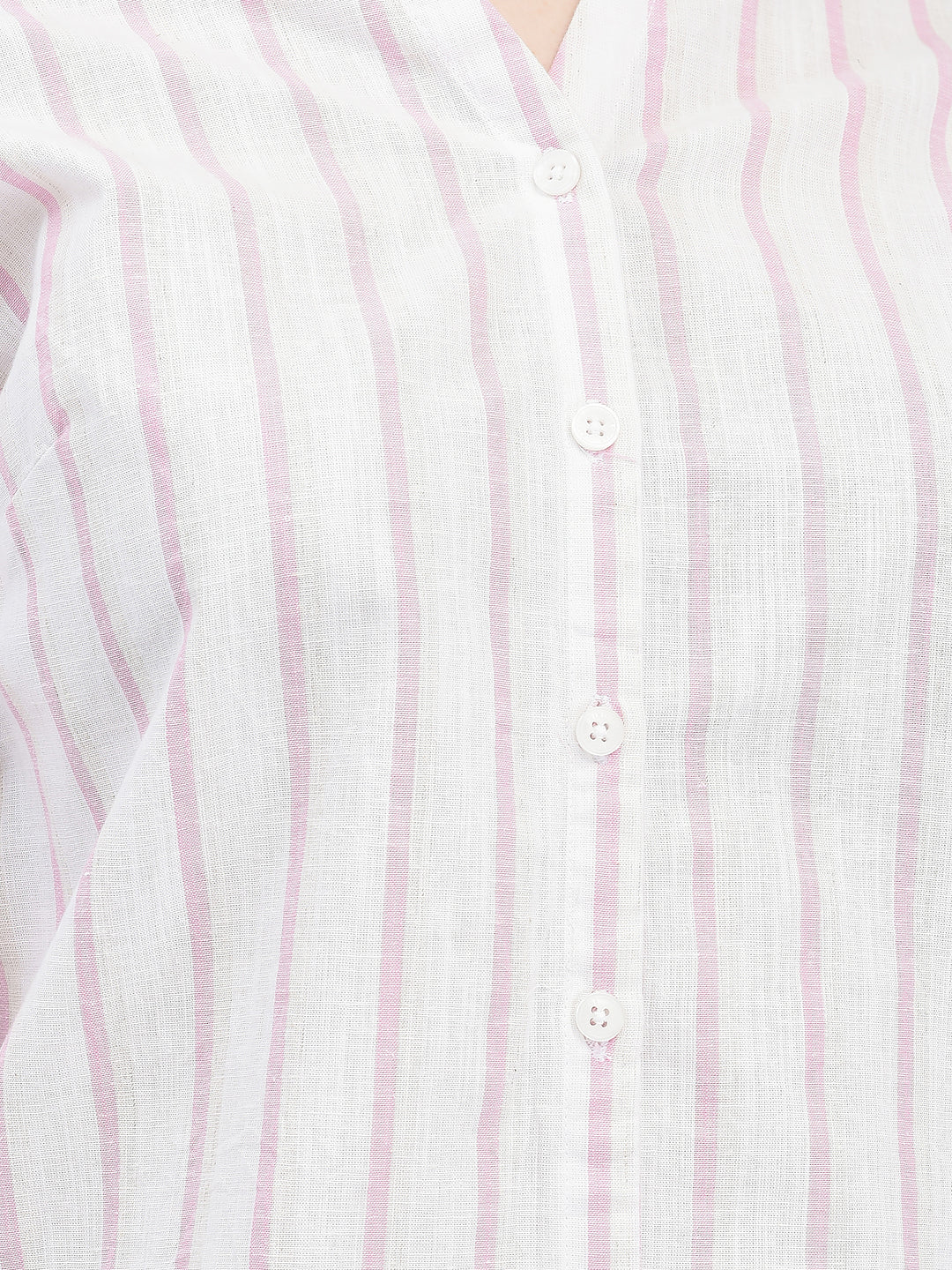 Vertical Striped Pink Shirt