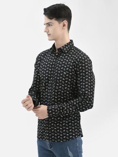 Black Floral Shirt