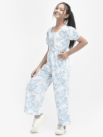  Blue Floral Jumpsuit