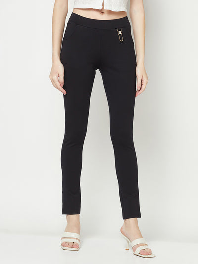 Navy Blue Slim Trousers