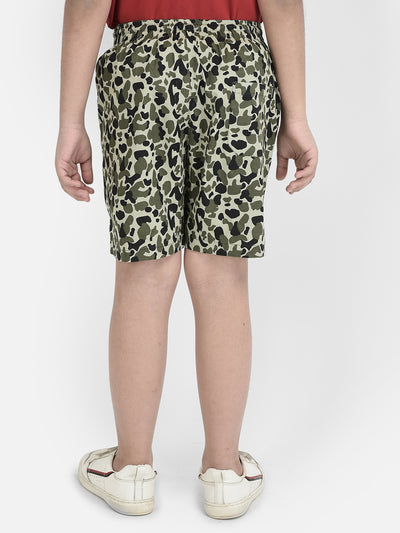 Olive Camouflage Lounge Shorts