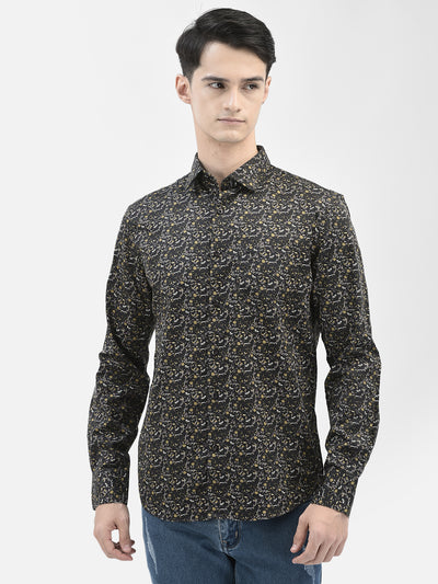 Black Floral Shirt