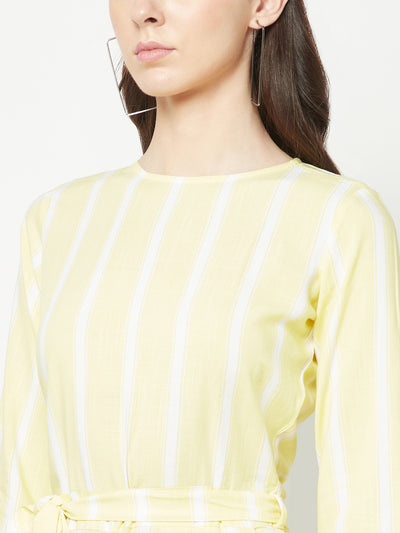 Yellow Round Neck Jumpsuit