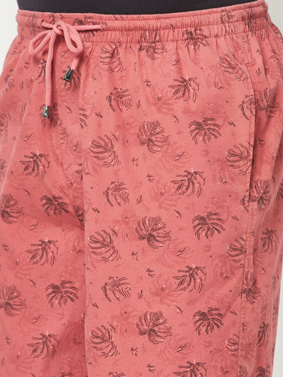 Red Floral Lounge Shorts