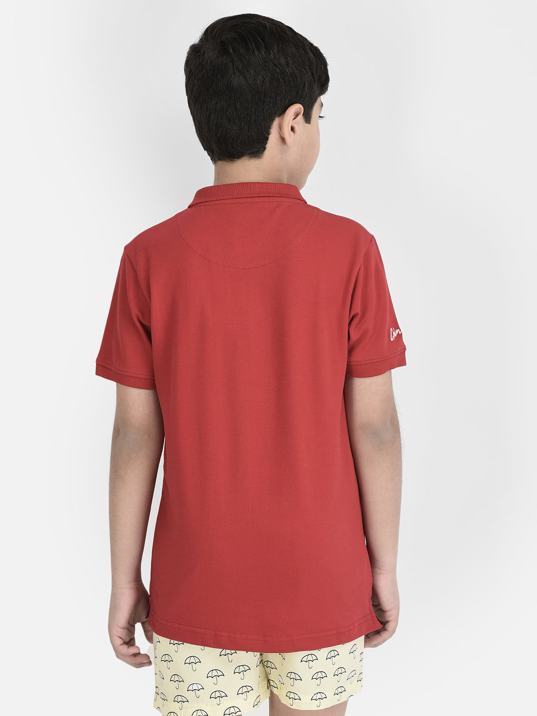  Red Polo Neck T-shirt