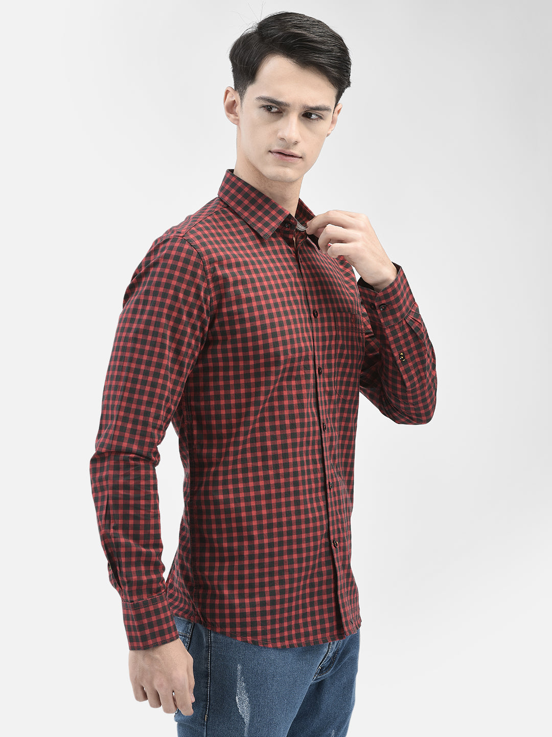Red Gingham Checked Shirt