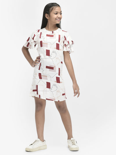 White Printed Dress
