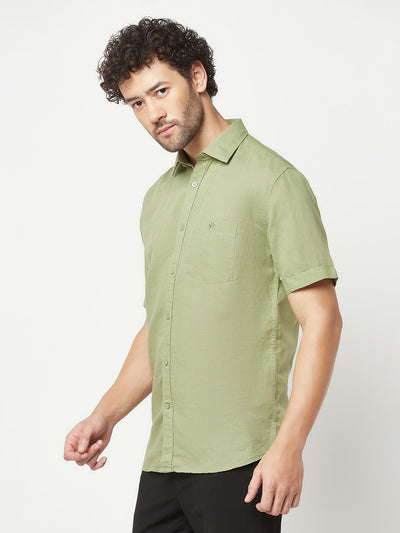 Green Linen Shirt 