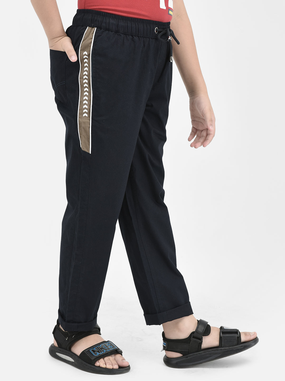 Navy Blue Cotton Track Pants